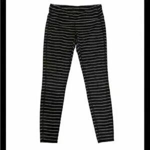 Black and White Striped Leggings